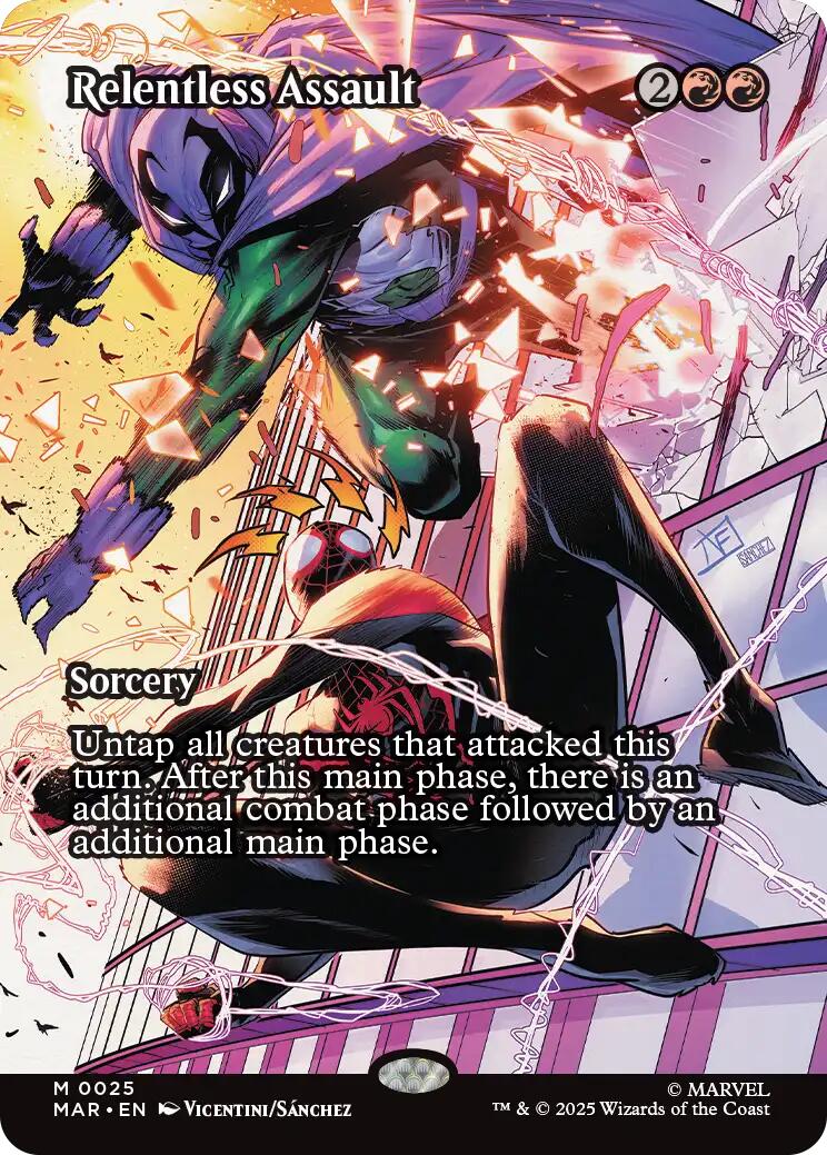 Relentless Assault (Borderless) [Marvel's Spider-Man: Eternal-Legal] | Eastridge Sports Cards & Games