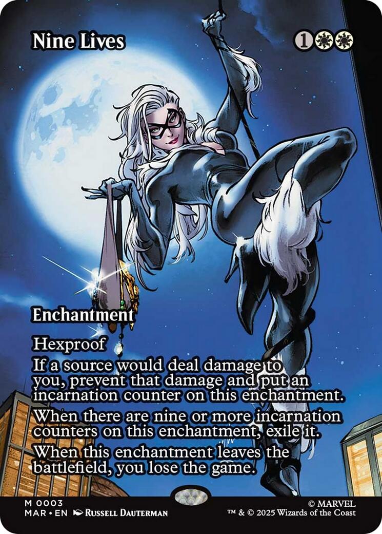 Nine Lives (Borderless) [Marvel's Spider-Man: Eternal-Legal] | Eastridge Sports Cards & Games