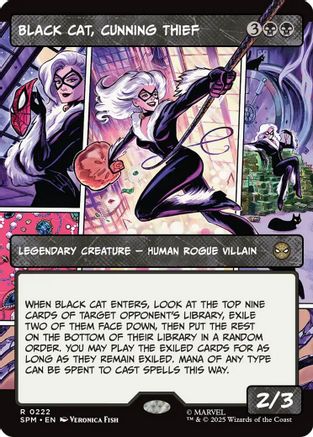 Black Cat, Cunning Thief (Borderless) [Marvel's Spider-Man] | Eastridge Sports Cards & Games