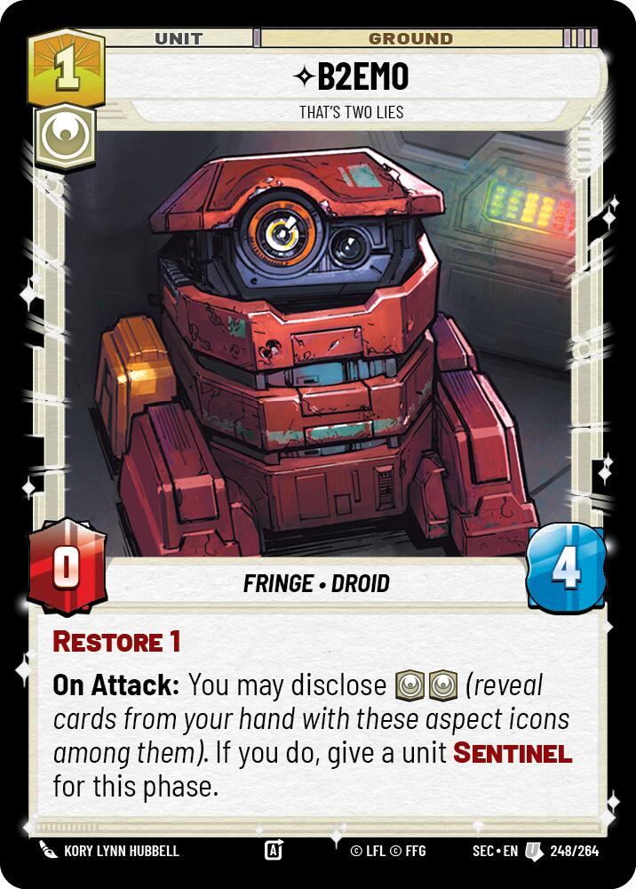 B2EMO - That's Two Lies (248/264) (248/264) [Secrets of Power] | Eastridge Sports Cards & Games