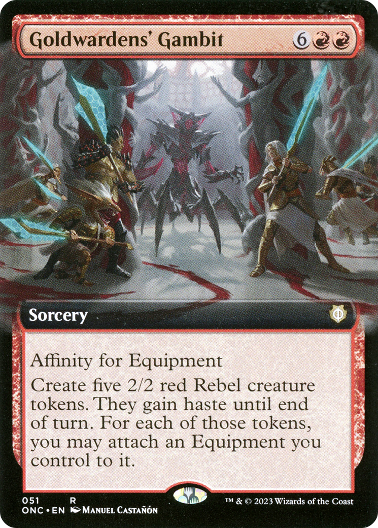 Goldwardens' Gambit (Extended Art) [Phyrexia: All Will Be One Commander] | Eastridge Sports Cards & Games