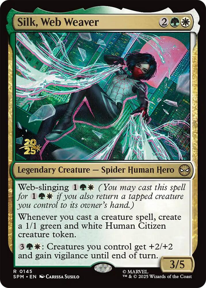 Silk, Web Weaver [Marvel's Spider-Man Prerelease Promos] | Eastridge Sports Cards & Games