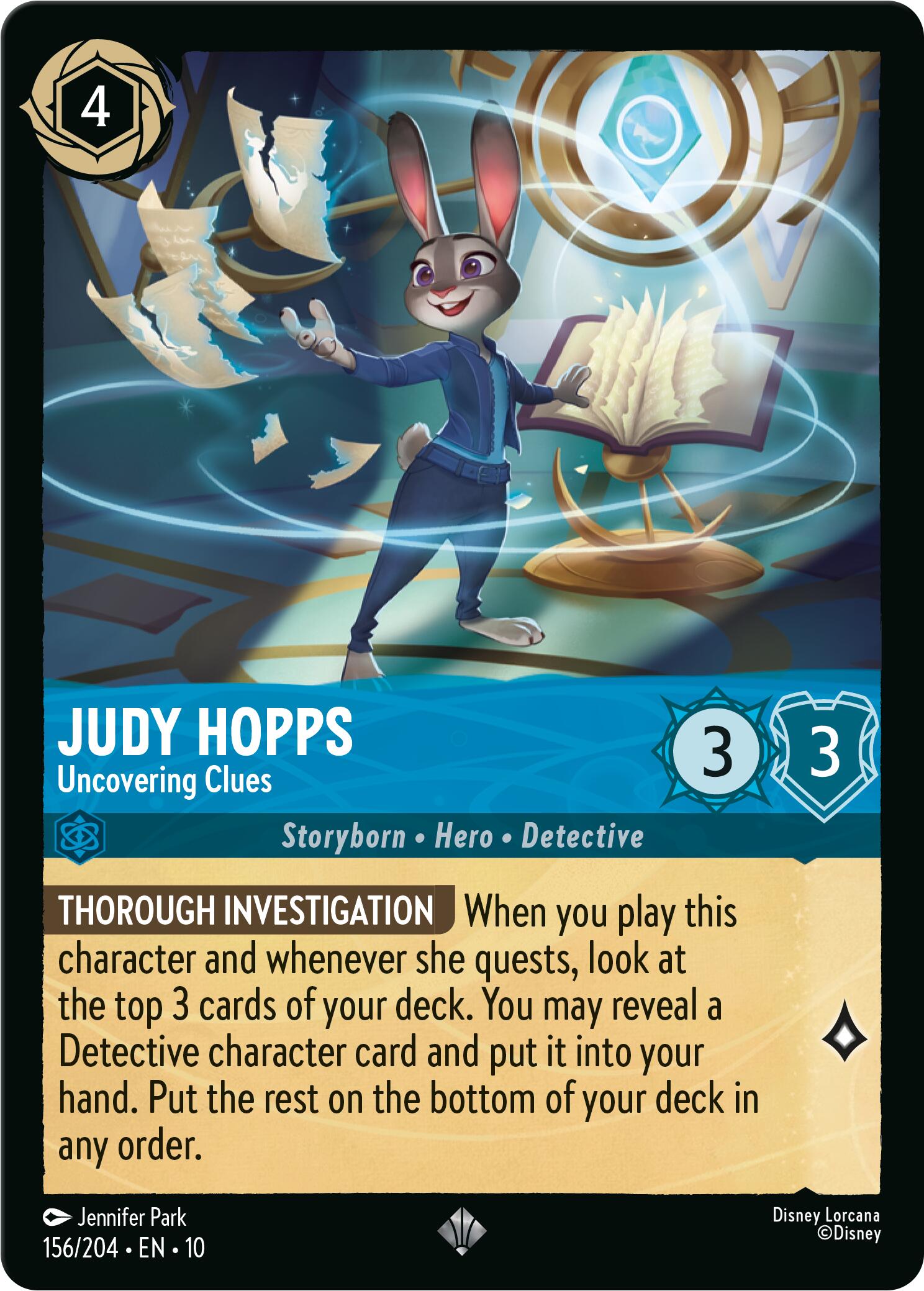 Judy Hopps - Uncovering Clues (156/204) [Whispers in the Well] | Eastridge Sports Cards & Games