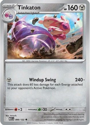 Tinkaton 098/132  - Reverse Holofoil ME01 Mega Evolution - Uncommon