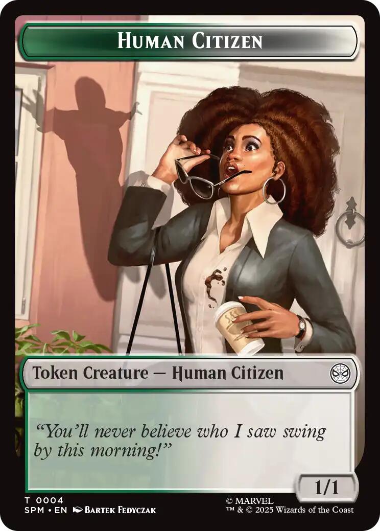 Human Citizen // Treasure Double-Sided Token [Marvel's Spider-Man Tokens] | Eastridge Sports Cards & Games