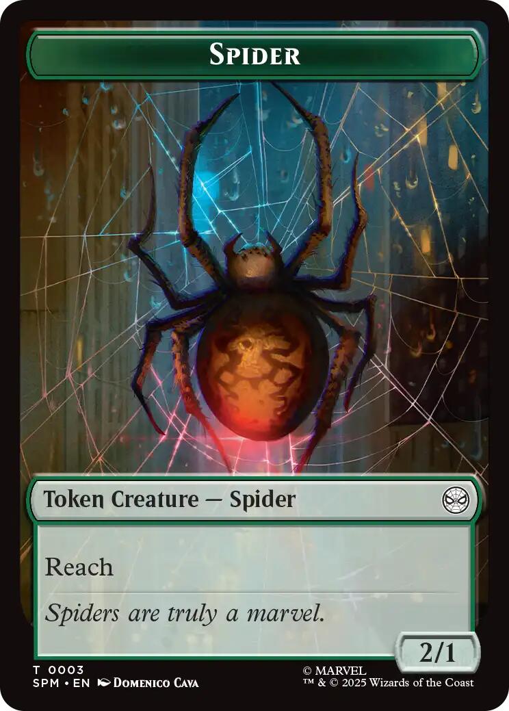 Spider // Food Double-Sided Token [Marvel's Spider-Man Tokens] | Eastridge Sports Cards & Games