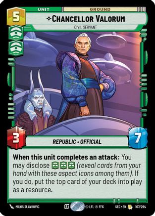 Chancellor Valorum - Civil Servant (107/264) - Secrets of Power