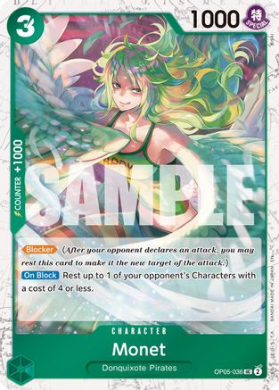 Monet (Pirate Foil) (OP05-036) - Premium Booster -The Best- Vol. 2 Foil