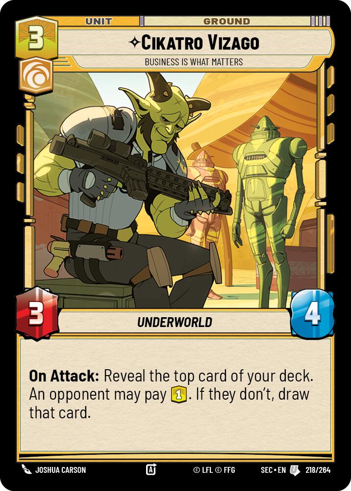Cikatro Vizago (218/264) - Business is What Matters (218/264) [Secrets of Power] | Eastridge Sports Cards & Games