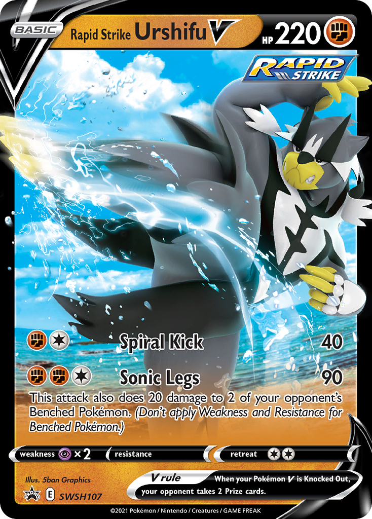 Rapid Strike Urshifu V (SWSH107) [Sword & Shield: Black Star Promos] | Eastridge Sports Cards & Games