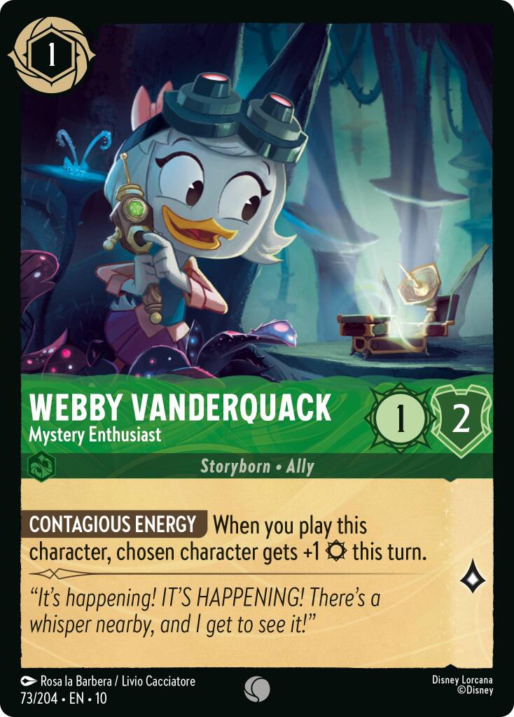 Webby Vanderquack - Mystery Enthusiast (73/204) [Whispers in the Well] | Eastridge Sports Cards & Games