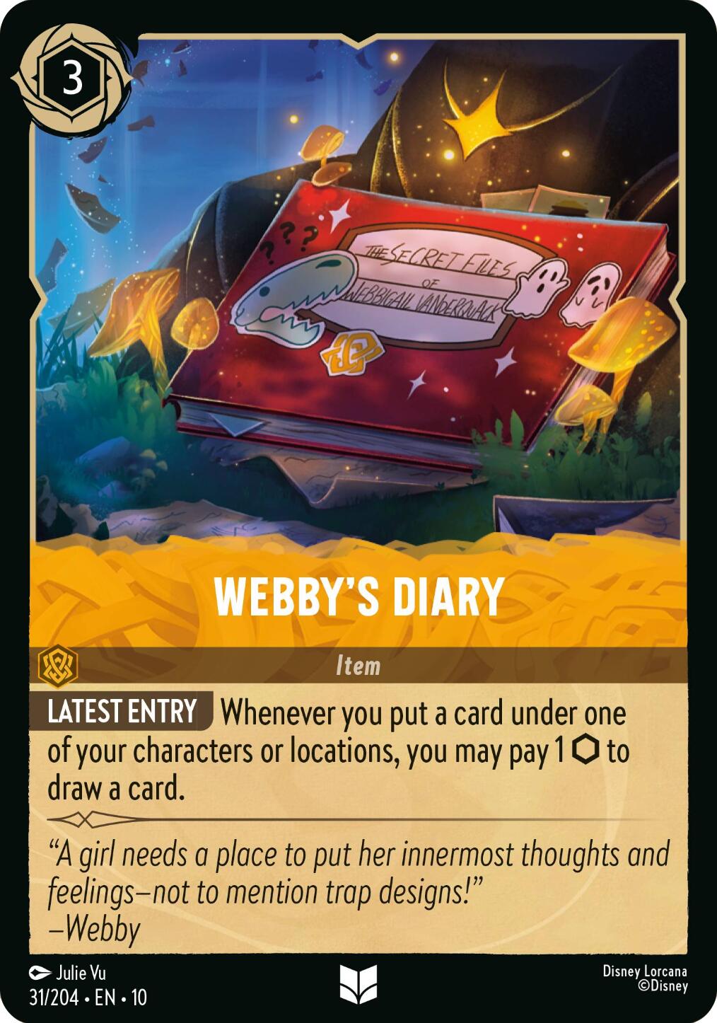 Webby's Diary (31/204) [Whispers in the Well] | Eastridge Sports Cards & Games