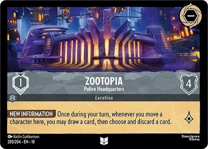 Zootopia - Police Headquarters (203/204) [Whispers in the Well] | Eastridge Sports Cards & Games