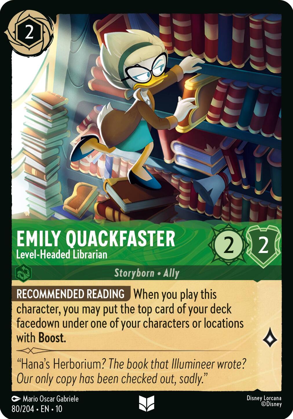 Emily Quackfaster - Level-Headed Librarian (80/204) [Whispers in the Well] | Eastridge Sports Cards & Games