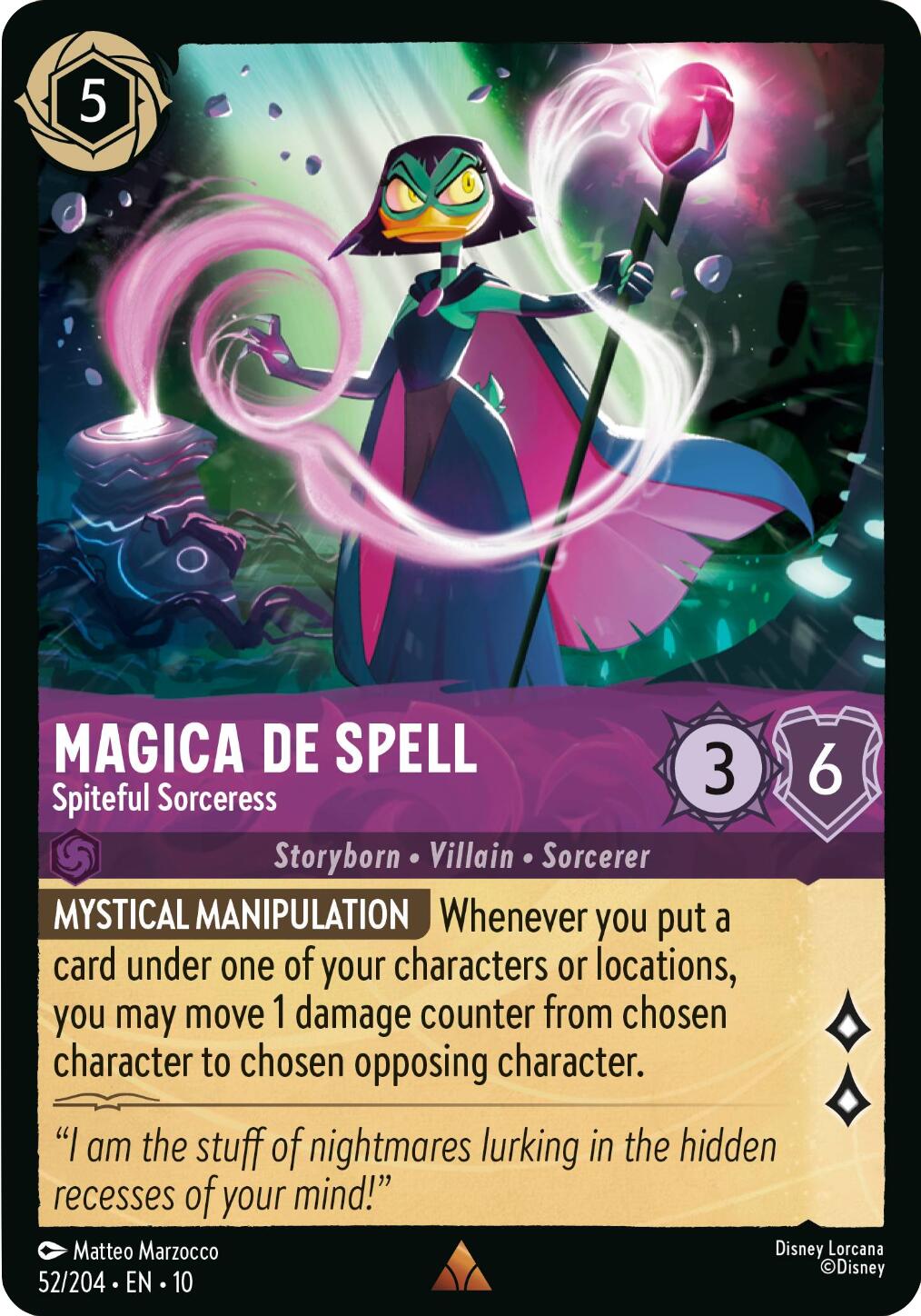 Magica De Spell - Spiteful Sorceress (52/204) [Whispers in the Well] | Eastridge Sports Cards & Games