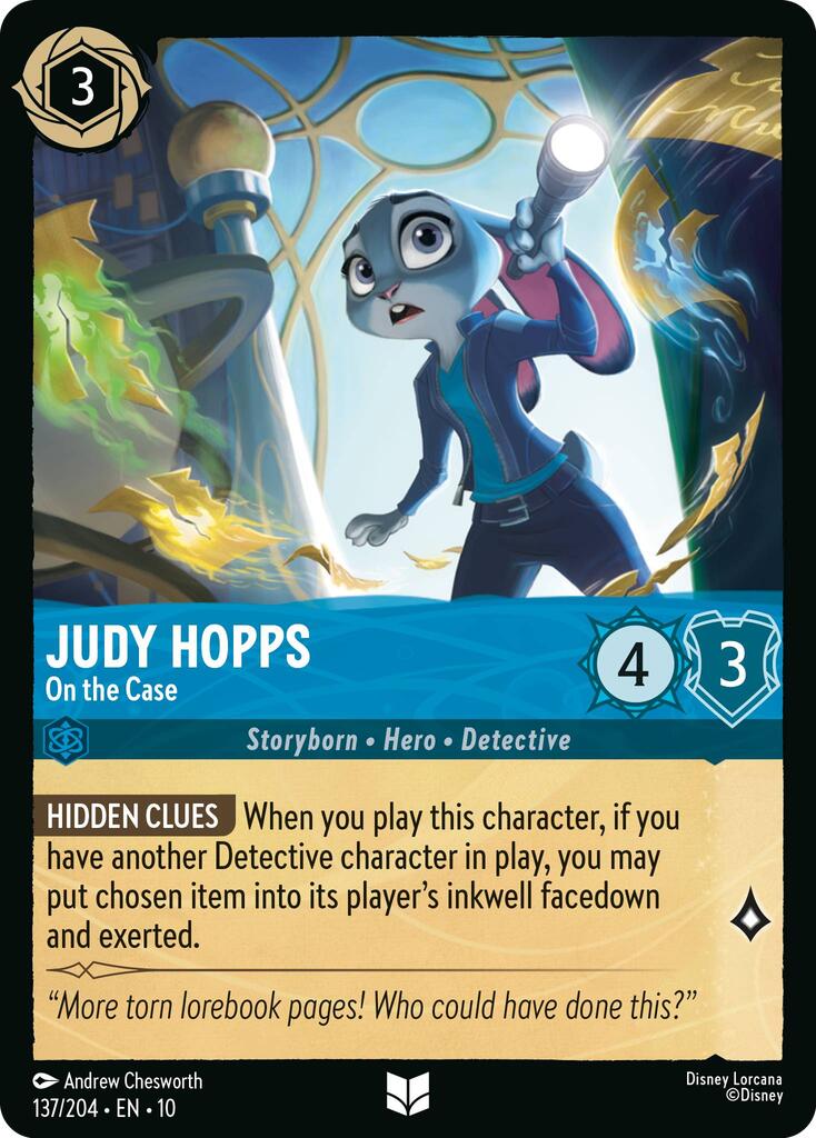 Judy Hopps - On the Case (137/204) [Whispers in the Well] | Eastridge Sports Cards & Games