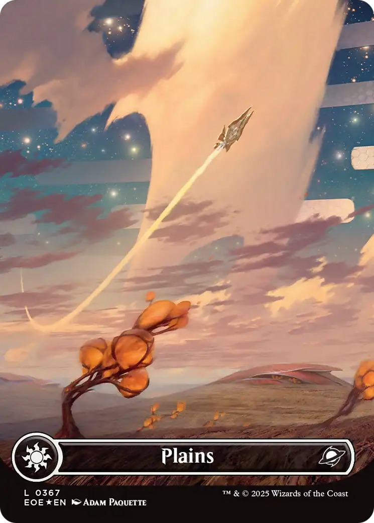 Plains (0367) (Borderless) (Galaxy Foil) [Edge of Eternities] | Eastridge Sports Cards & Games