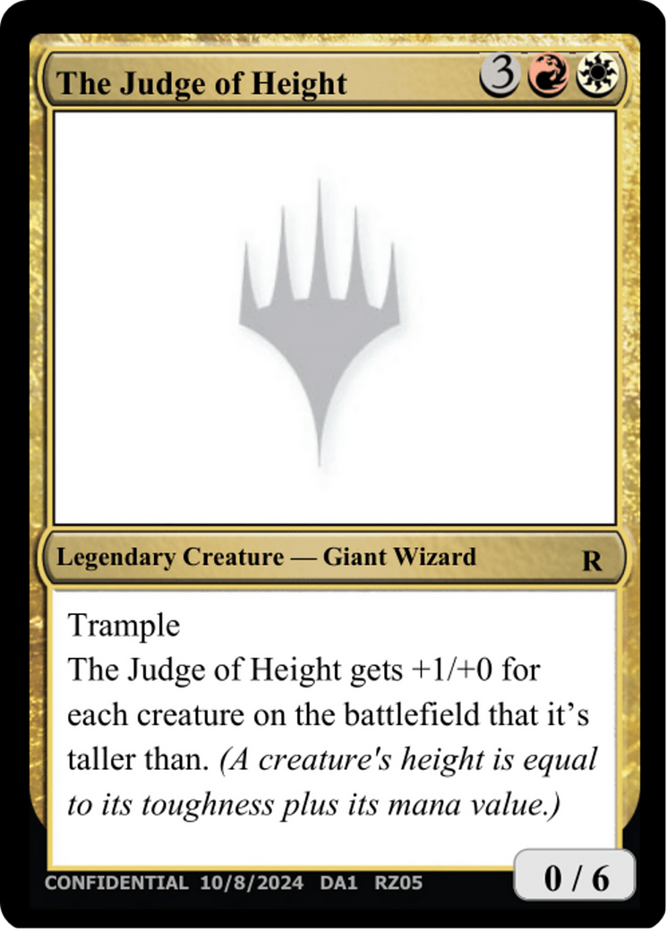The Judge of Height [Unknown Event] | Eastridge Sports Cards & Games