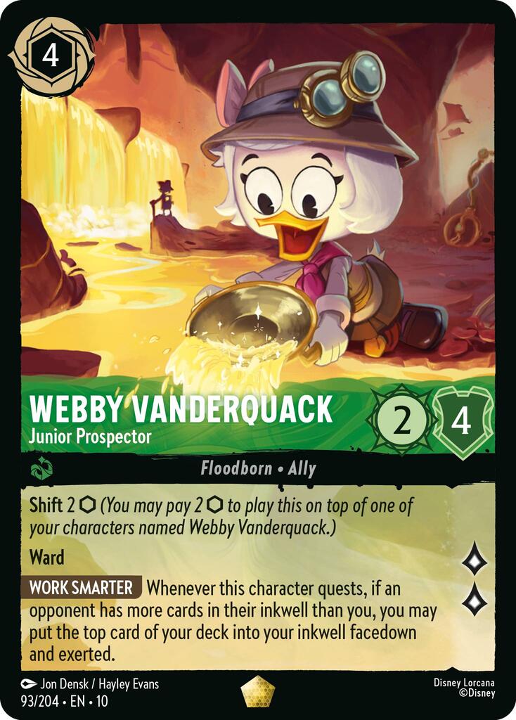 Webby Vanderquack - Junior Prospector (93/204) [Whispers in the Well] | Eastridge Sports Cards & Games