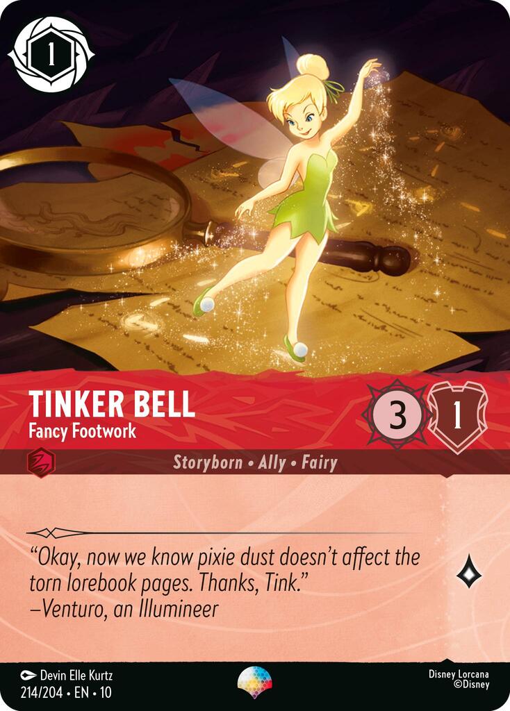 Tinker Bell - Fancy Footwork (Epic) (214/204) [Whispers in the Well] | Eastridge Sports Cards & Games