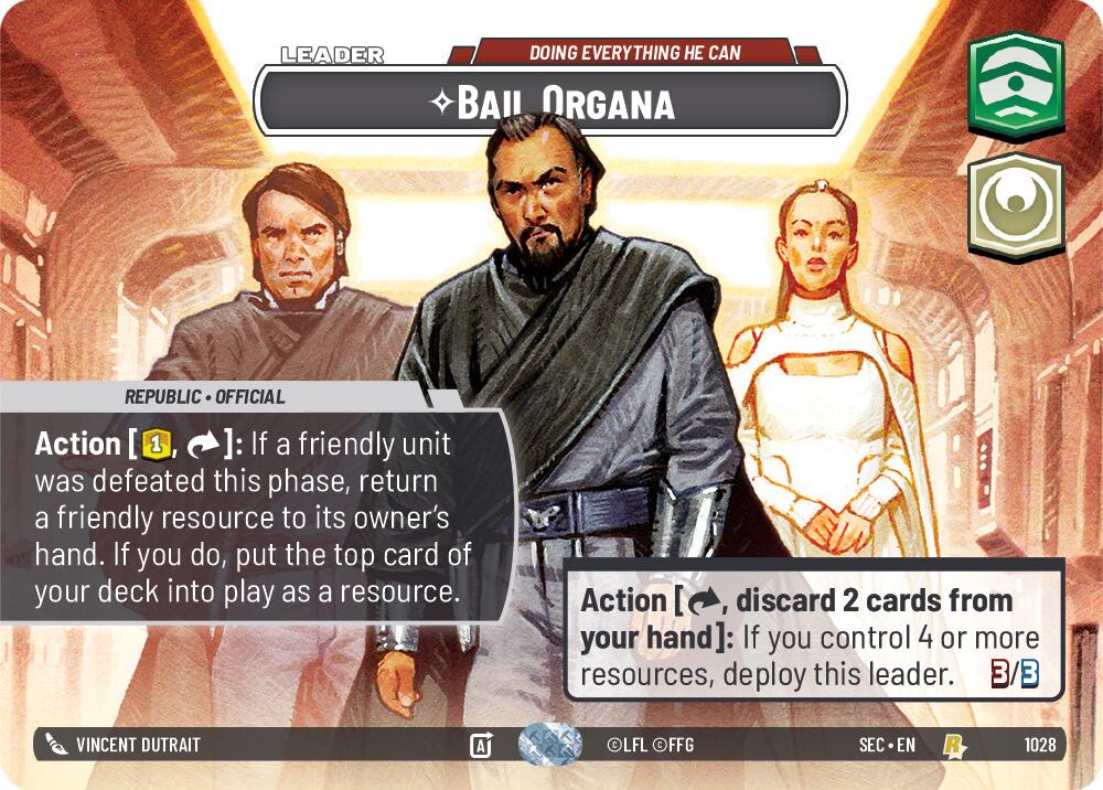 Bail Organa - Doing Everything He Can (Showcase) (1028) (1028) [Secrets of Power] | Eastridge Sports Cards & Games