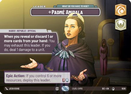 Padme Amidala - What Do You Have to Hide? (Showcase) (1036) - Secrets of Power Foil