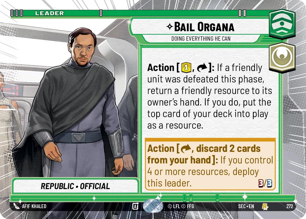 Bail Organa - Doing Everything He Can (Hyperspace) (272) (272) [Secrets of Power] | Eastridge Sports Cards & Games