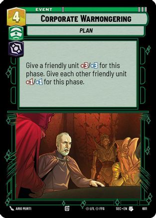 Corporate Warmongering (Foil) (601) - Secrets of Power Foil