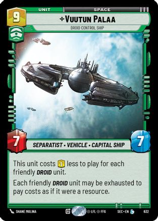 Vuutun Palaa - Droid Control Ship (Foil) (632) - Secrets of Power Foil