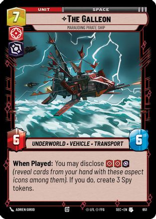 The Galleon - Marauding Pirate Ship (Foil) (651) - Secrets of Power Foil