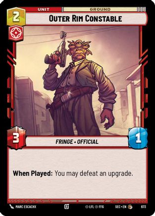 Outer Rim Constable (Foil) (673) - Secrets of Power Foil