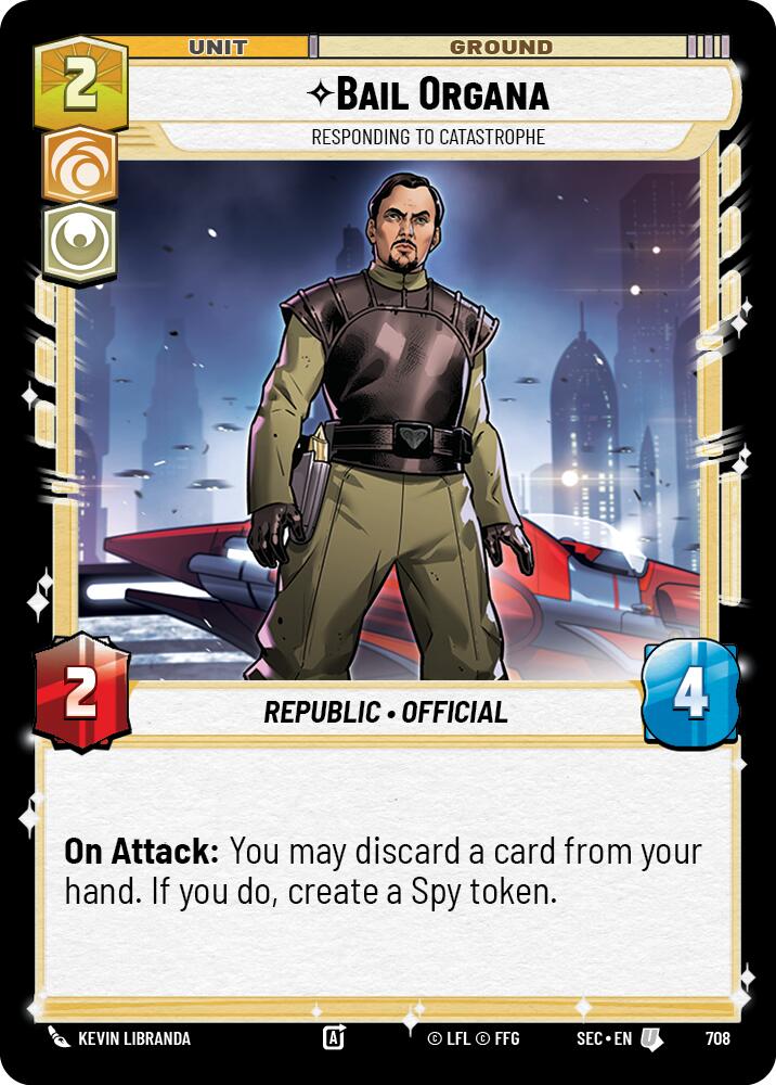 Bail Organa - Responding to Catastrophe (Foil) (708) (708) [Secrets of Power] | Eastridge Sports Cards & Games