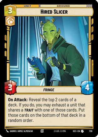 Hired Slicer (Foil) (730) - Secrets of Power Foil