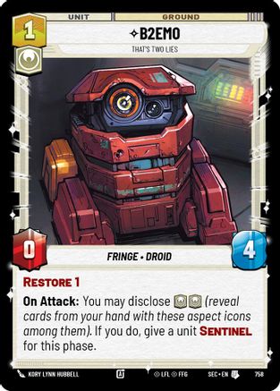 B2EMO - That's Two Lies (Foil) (758) - Secrets of Power Foil