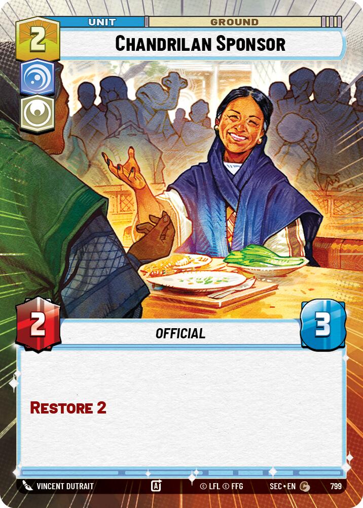 Chandrilan Sponsor (799) (Hyperspace Foil) (799) [Secrets of Power] | Eastridge Sports Cards & Games