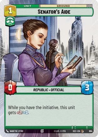 Senator's Aide (Hyperspace Foil) (864) - Secrets of Power Foil