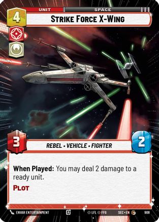 Strike Force X-Wing (Hyperspace Foil) (908) - Secrets of Power Foil