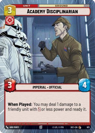 Academy Disciplinarian (Hyperspace Foil) (921) - Secrets of Power Foil