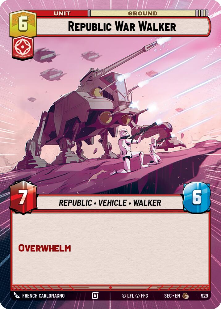 Republic War Walker (929) (Hyperspace Foil) (929) [Secrets of Power] | Eastridge Sports Cards & Games