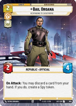 Bail Organa - Responding to Catastrophe (Hyperspace Foil) (954) (954) [Secrets of Power] | Eastridge Sports Cards & Games