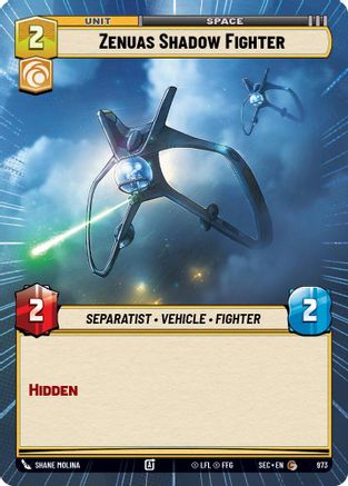 Zenuas Shadow Fighter (Hyperspace Foil) (973) - Secrets of Power Foil