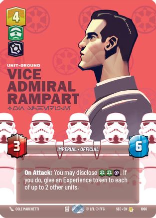 Vice Admiral Rampart - On Schedule (Prestige Foil) (1090) - Secrets of Power Foil