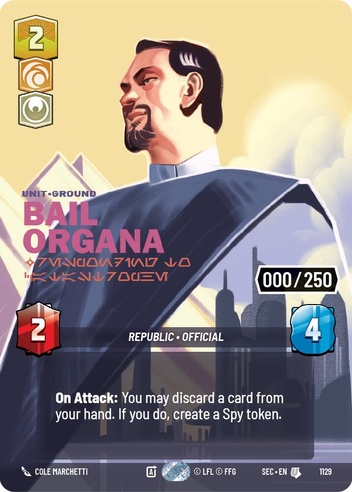 Bail Organa - Responding to Catastrophe (Serialized) (1129) (1129) [Secrets of Power] | Eastridge Sports Cards & Games