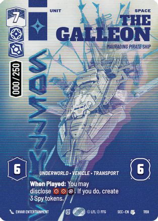 The Galleon - Marauding Pirate Ship (Serialized) (1159) - Secrets of Power Foil