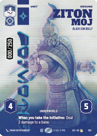 Ziton Moj - Black Sun Bully (Serialized) (1162) - Secrets of Power Foil