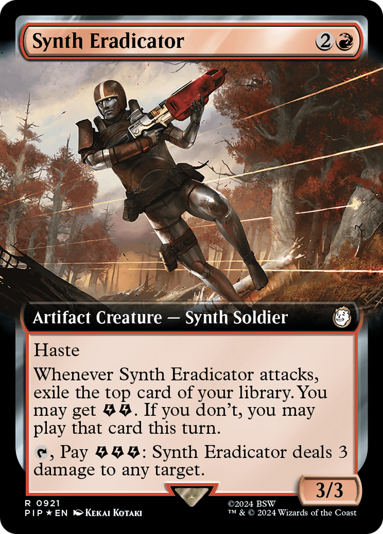 Synth Eradicator (Extended Art) (Surge Foil) [Fallout] | Eastridge Sports Cards & Games