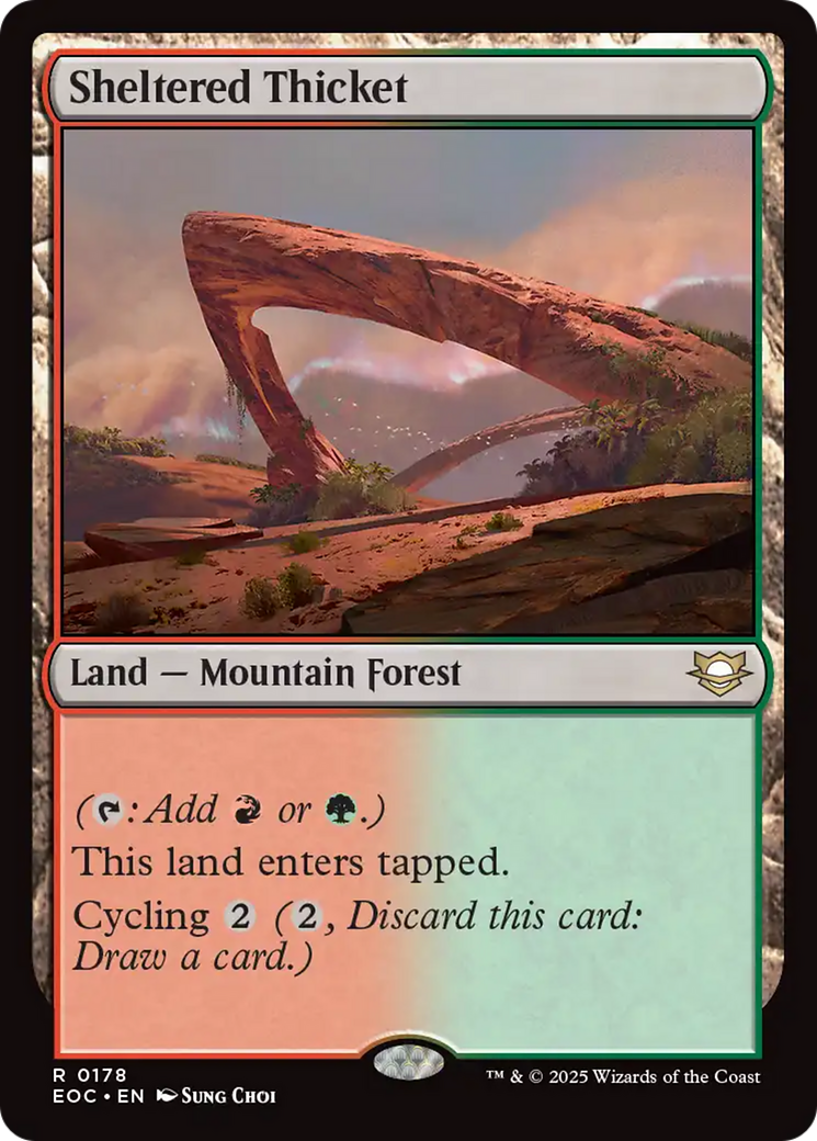 Sheltered Thicket [Edge of Eternities Commander] | Eastridge Sports Cards & Games
