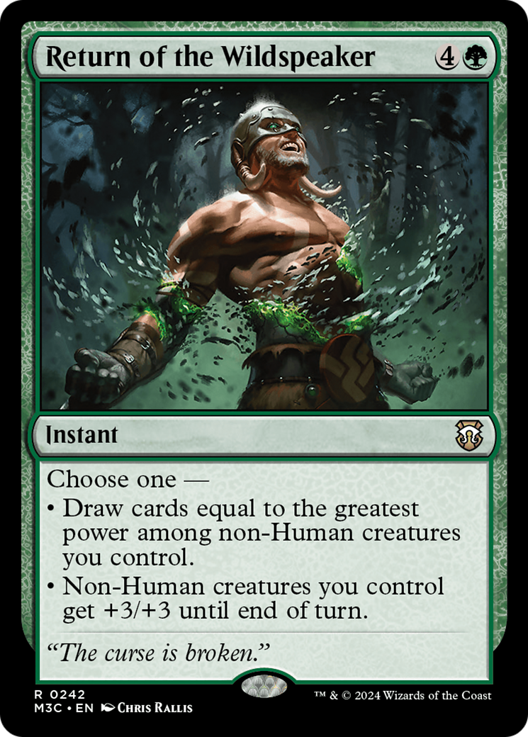 Return of the Wildspeaker (Ripple Foil) [Modern Horizons 3 Commander] | Eastridge Sports Cards & Games