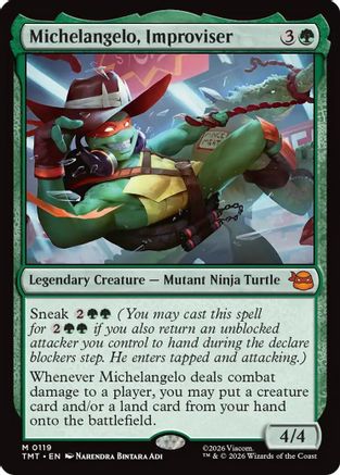 Michelangelo, Improviser (TMT-119) - Teenage Mutant Ninja Turtles Foil