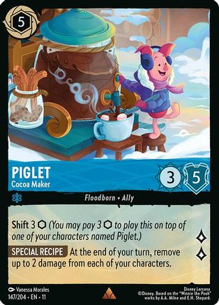 Piglet - Cocoa Maker (147/204) - Winterspell Cold Foil